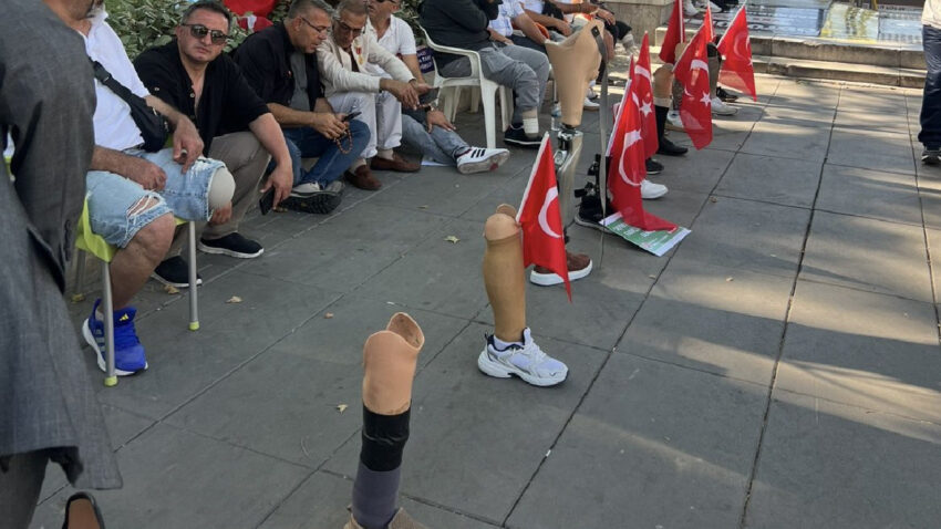Gaziler guvenparktaki eylemlerini surduruyor haklarimizi alana kadar buradayiz KFrqBwjs