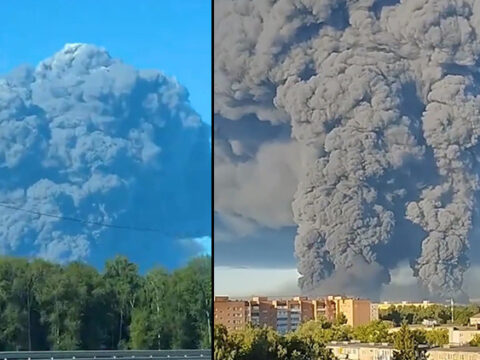 Rusya ihalarla vuruldu tesislerde yangin cikti nG21EWVK
